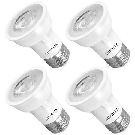 Luxrite PAR16 LED Light Bulbs 5.5W (50W Equivalent) 450LM 5000K Bright White Dimmable E26 Base 4-Pack LR21403-4PK